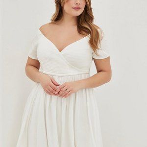 Torrid white sundress/ skater dress size large (12) NWT
